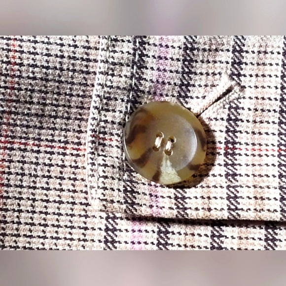 Express Design Studio Women's Multi Plaid Trench Rain Coat | Sz Large - Picture 5 of 8